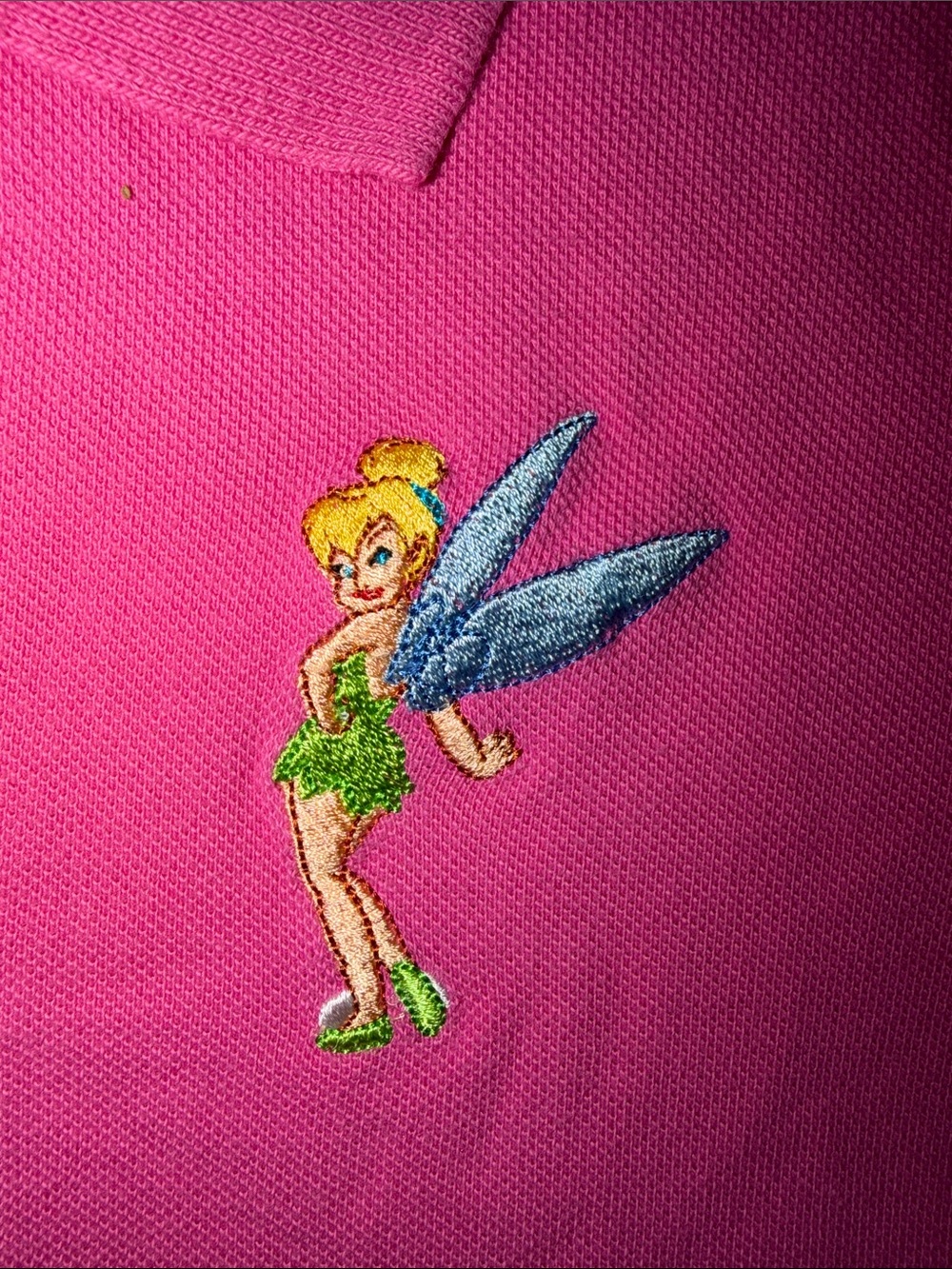 Disney Bright Pink Tinker Bell Polo Top - Picture 3 of 3